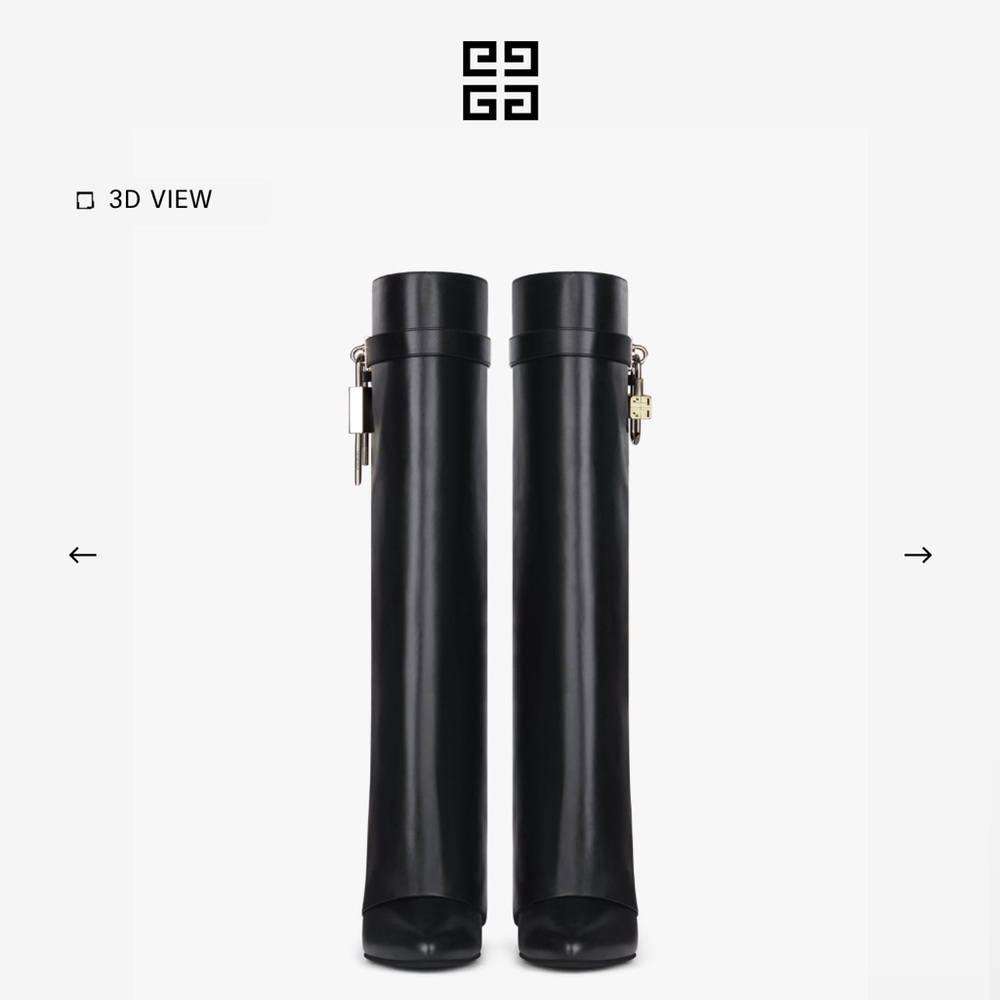 Givenchy Shark Lock boots in leather.